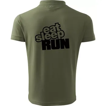 Pánská košile Eat sleep run velké - Polokošile pánská Pique Polo 203 - 4XL ( Khaki )