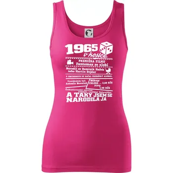 Dámské tričko 1965 v kostce - Dámské tílko - XL ( Purpurová )