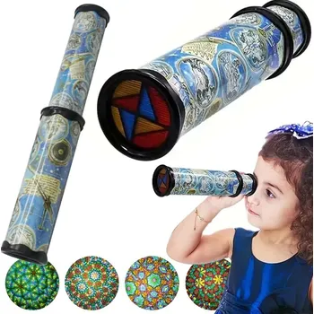 Hračka pro nejmenší Kalejdoskop pro děti hračka vzdělávací dalekohled vintage velký barevný