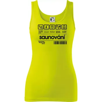 Čárový kód - sauna - Dámské tílko - XL ( Limetková )