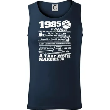 1985 v kostce - Tílko pánské Core - M ( Námořní modrá (velmi tmavá - téměř černá) )