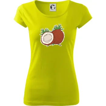 Kokos - Dámské triko Pure - M ( Limetková )