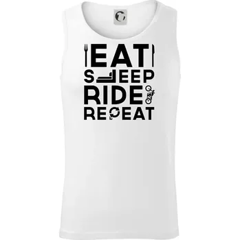 Eat sleep ride moto - Tílko pánské Core - XL ( Bílá )