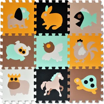 Pěnové puzzle Zvířátka 30x30 cm 9ks