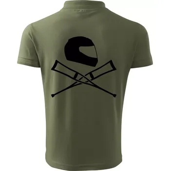 Pánská košile Silniční helma / berle - Polokošile pánská Pique Polo 203 - 2XL ( Khaki )