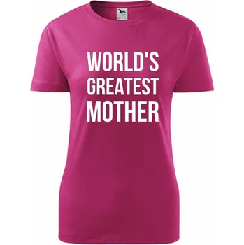 Purpurové dámské tričko Worlds Greatest Mother - barva purpurová - velikost XL