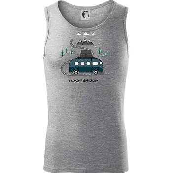 Cesta přírodou I love Adventure - Tílko pánské Core - XL ( Tmavě šedý melír )