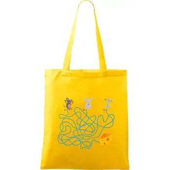 Myší cesta hlavolam - Taška bavlněná - 42 x 38 cm ( Žlutá )