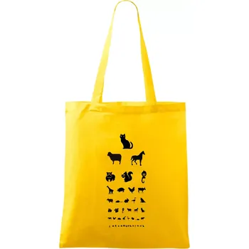 Oční test zvířatka - Taška bavlněná - 42 x 38 cm ( Žlutá )