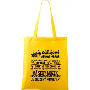 Narozeniny září - Taška bavlněná - 42 x 38 cm ( Žlutá )