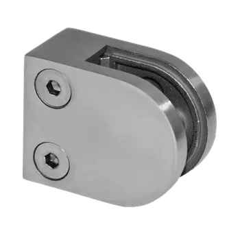 Zábradlí Svorka skla plochá (50x40x26mm) pro sklo 6-10.76mm, broušená nerez K320 /AISI316, balení neobsahuje gumičky na sklo