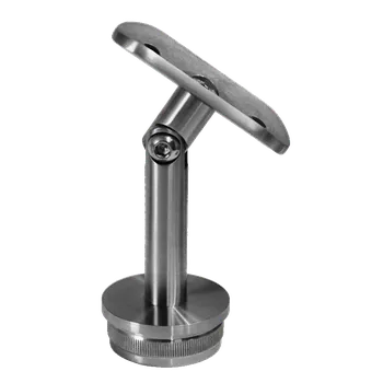 Držák madla s kloubem na trubku ø 42,4 mm (77x64 mm), broušená nerez K320 / AISI316, narážecí