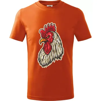 Kohout naštvaný - Tričko dětské bavlněné - 104-110cm / 3-4 roky ( Oranžová )