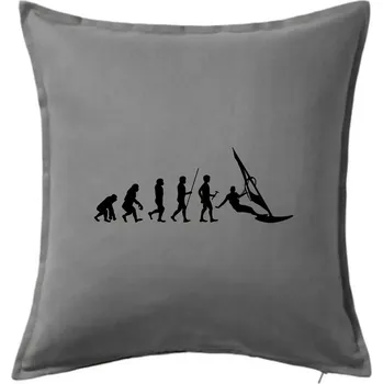 Polštář Evoluce Windsurfing - Polštář 50x50 - 50x50 - Včetně výplně ( Tmavě šedý melír )