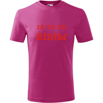 Chlapecké oblečení Purpurové dětské tričko Já to tu řídím - barva purpurová - velikost 8let