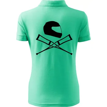 Silniční helma / berle - Polokošile dámská Pique Polo - XL ( Mátová )