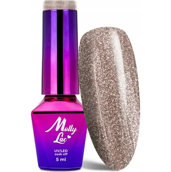 Lak na nehty Hybridní lak na nehty MOLLYLAC 5g Obsession Modest Čokoládový Č. 210