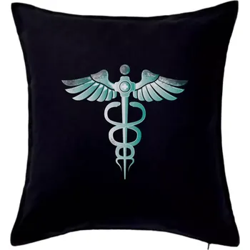 Polštář Hrdinové zdravotnictví - logo (Pecka design) - Polštář 50x50 - 50x50 - Pouze potah ( Černá )