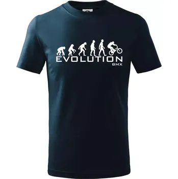 Evoluce BMX - Tričko dětské bavlněné - 98 cm / 2 roky ( Námořní modrá (velmi tmavá - téměř černá) )