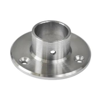 Zábradlí Příruba spodní (ø 85mm) na trubku ø 33.7mm, broušená nerez K320 / AISI304