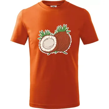 Kokos - Tričko dětské bavlněné - 122 cm/6 let ( Oranžová )