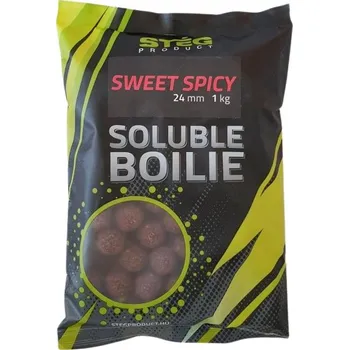 Nástraha Boilies Stég Soluble 24mm 1kg Sweet Spicy