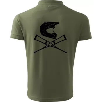 Pánská košile Cross helma / berle - Polokošile pánská Pique Polo 203 - 4XL ( Khaki )