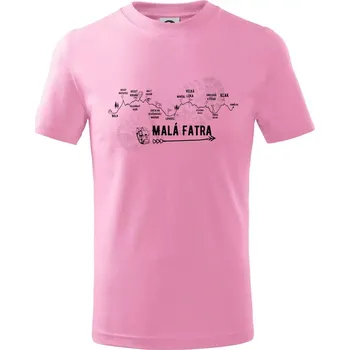Profil kopca - Malá fatra - Tričko dětské bavlněné - 98 cm / 2 roky ( Růžová )