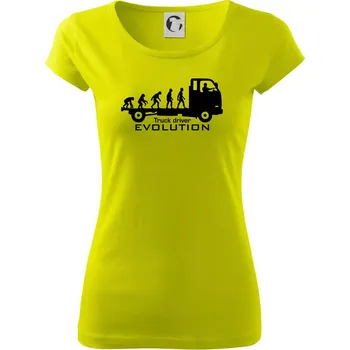 Truck driver evolution - Dámské triko Pure - XL ( Limetková )