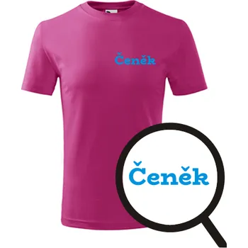 Purpurové dětské tričko Čeněk - dětské tričko se jménem - barva purpurová - velikost 10let