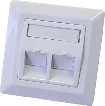 Síťový kabel LEXI-NET Zásuvka neosazená universální 2 port - 80x80 LE306-2