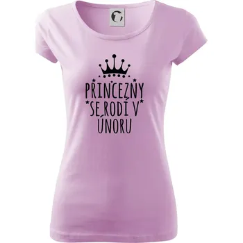 Dámské tričko Princezny se rodí v únoru - Dámské triko Pure - 3XL ( Orchid )