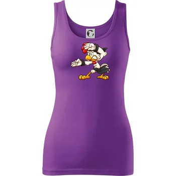Dámské tričko Kohout karatista - Dámské tílko - XS ( Fialová )