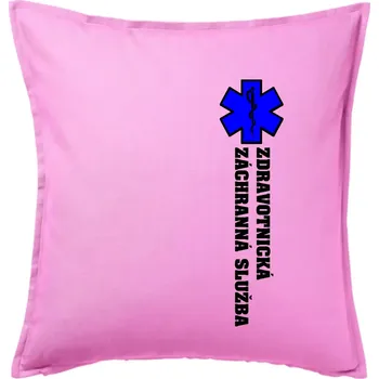 Polštář Hvězda života - zdravotnická záchranná služba - Polštář 50x50 - 50x50 - Pouze potah ( Růžová )