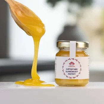 Včelařství Domovina Květový med slunečnicový pastový Hmotnost: 75 g