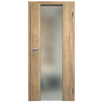 Interiérové dveře SAPELI HARMONIE KOMFORT M40 - CPL LAMINÁT - OTOČNÉ DVEŘE VČ. ZÁRUBNĚ - Dub Halifax Průchozí šířka (cm): 60, Průchozí výška (cm): 197, Typ skla: Satináto bílé