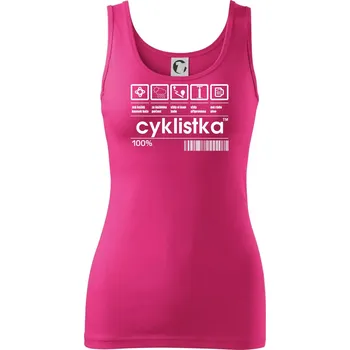 Dámské tričko Čárový kód - Cyklistka - Dámské tílko - XS ( Purpurová )