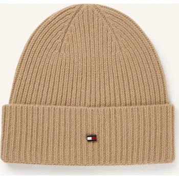 Oblečení a móda Tommy Hilfiger Pánská Kašmírová Čepice, béžová, one size