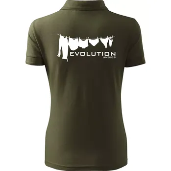 Evoluce spodního prádla - Polokošile dámská Pique Polo - 3XL ( Military )