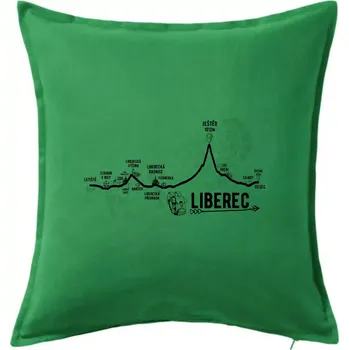 Polštář Profil Liberec - Polštář 50x50 - 50x50 - Pouze potah ( Středně zelená )