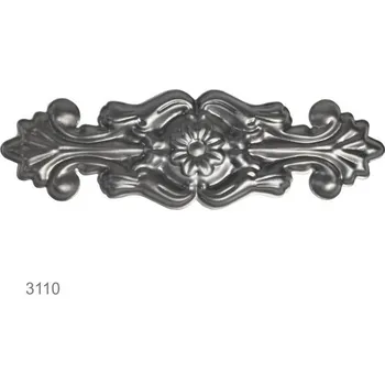 Zábradlí Ornament plechový H 310 x L 98 mm, hr. 1,5 mm