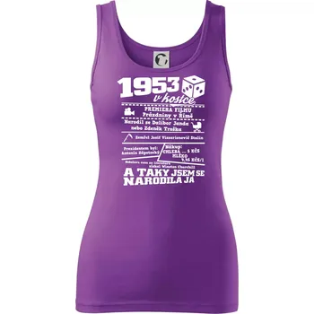 Dámské tričko 1953 v kostce - Dámské tílko - XL ( Fialová )