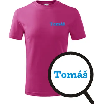 Chlapecké oblečení Purpurové dětské tričko Tomáš - dětské tričko se jménem - barva purpurová - velikost 4roky