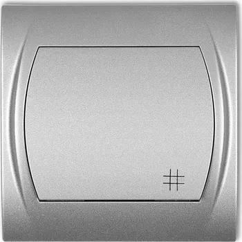 vypínač Křížový vypínač pod omítku Karlik stříbrný 7LWP-6