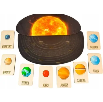 Dřevěná hračka Sluneční soustava – dřevěná maketa, puzzle, planety