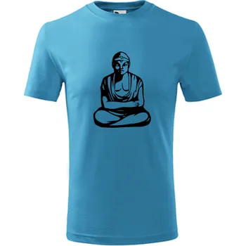 Dětská móda Tyrkysové dětské tričko Buddha - barva tyrkysová - velikost 12let
