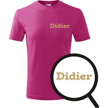 Chlapecké oblečení Purpurové dětské tričko Didier - dárek pro malého fotbalistu - fotbalový dárek - barva purpurová - velikost 12let