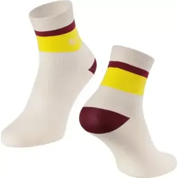 Pánské ponožky Force Stripe krátké ponožky krémová žlutá vel. S-M (EU 36-41)