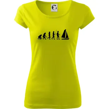 Evoluce plachtění - Dámské triko Pure - XL ( Limetková )