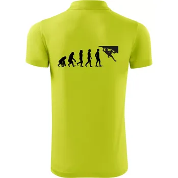 Pánská košile Evoluce bouldering - Polokošile Victory sportovní (dresovina) - M ( Limetková )